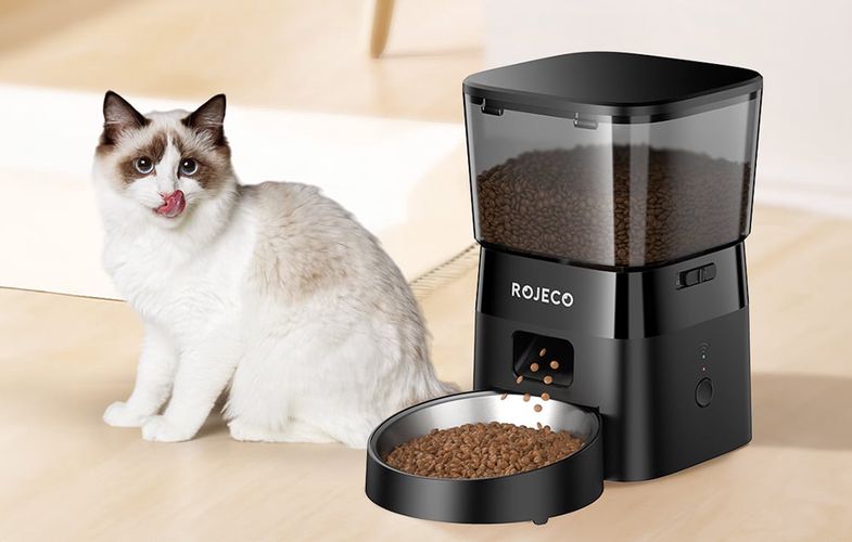 Rojeco 2L Automatic Pet Feeder WiFi Version (Black), Rojeco "RWSQWIFIO-2L01 "