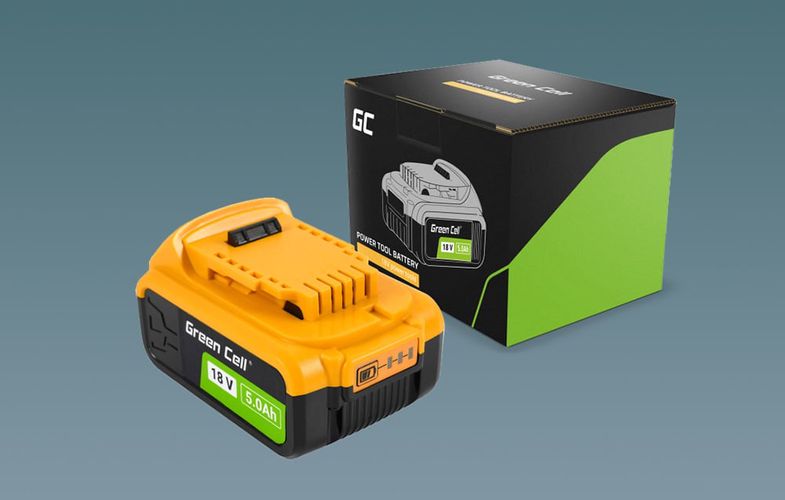 Battery For Power Tools Green Cell PTDW18V5, DeWalt XR 18V 5Ah DCB184, Green Cell PTDW18V5