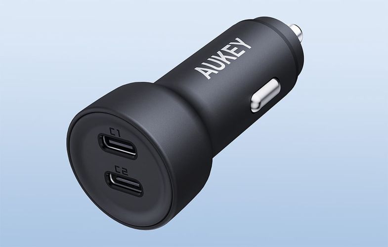 Car Charger Aukey CC-Y23, 2xUSB-C, 65W (black), Aukey CC-Y23