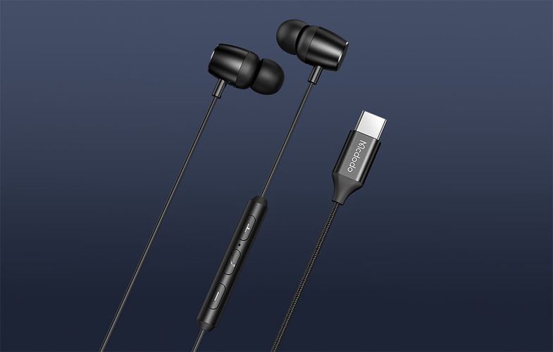 Mcdodo HP-1050 in-ear, wired headphones, USB-C (black), Mcdodo HP-1050
