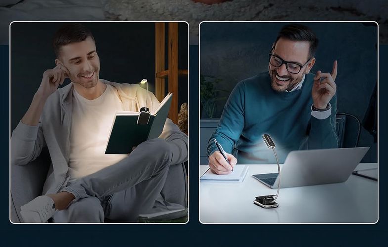 Wireless lamp Posh Premium Glocusent GLCSNTA2001 book light, USB-C 1000mAh timer Black, Glocusent GLCSNTA2001