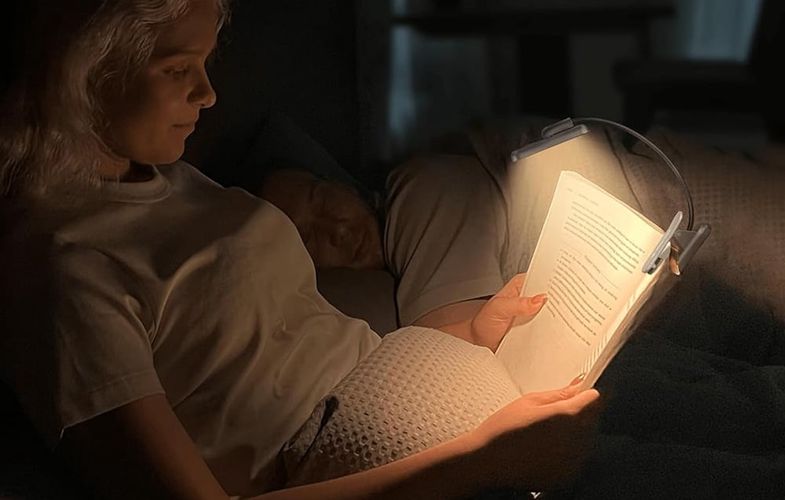 Wireless lamp Rotatable Glocusent GLCSNTA2401 Book Light, USB-C 1000mAh Grey, Glocusent GLCSNTA2401