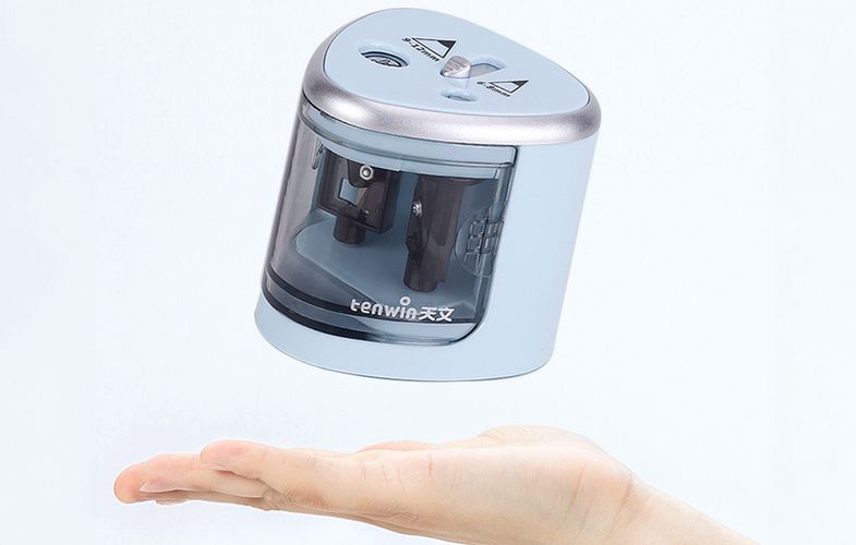 Double Hole Pencil Sharpener Tenwin 8004-1 Battery (silver), Tenwin TW8004-1