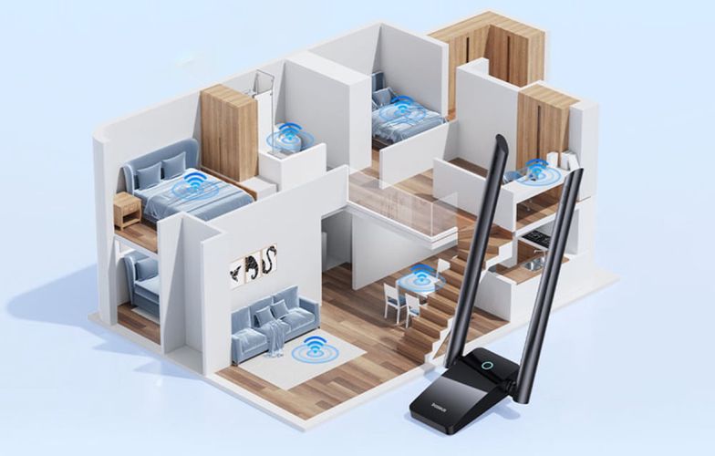 Adapter WiFi Baseus FastJoy 1800Mbps (black), baseus B01317600111-06