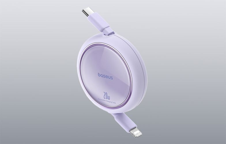 USB Cable Baseus Free2Pull USB-C to iP 20W 1m (purple), Baseus P10364501511-00