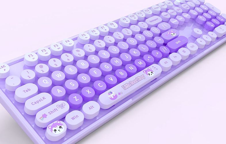 MOFII Sweet New 2.4G Wireless Keyboard + Mouse Set (Purple), MOFII New SMK-623387AG