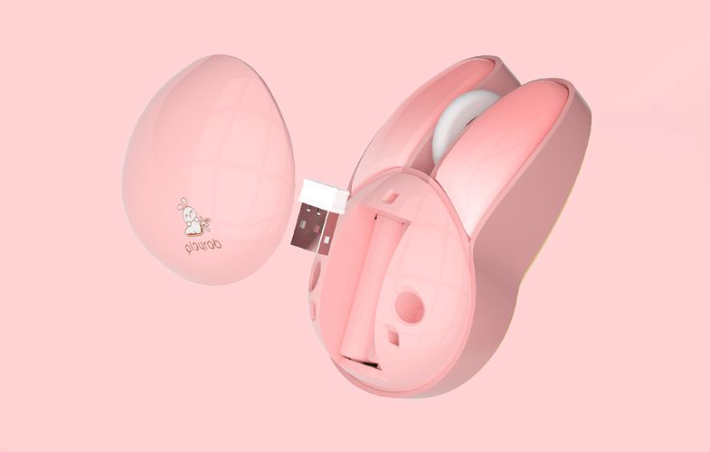 MOFII M6 Rabbit 2.4 Wireless Mouse (Pink), MOFII Rabbit M6AG Pink