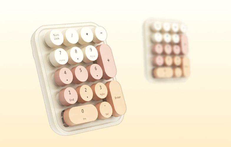 MOFII Wireless Keyboard+Numeric Keypad+Mouse 3in1 2.4G (Milk-tea), MOFII iBean MAX Milk tea