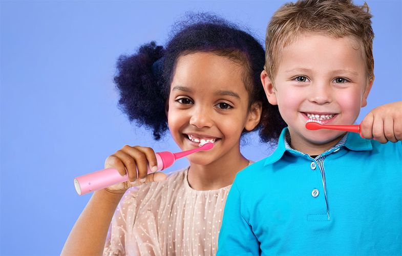 Sonic toothbrush for kids with app and tip set Bitvae K7S (pink), Bitvae K7S pink