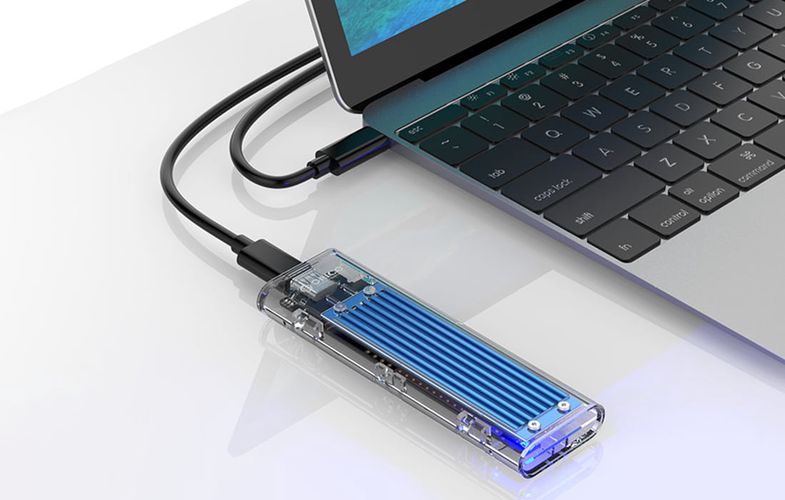 Orico Enclosure SSD M.2 , NVME, USB-C 3.1 Gen.2, 10Gbps (blue), Orico TCM2-C3-BL-BP-IP