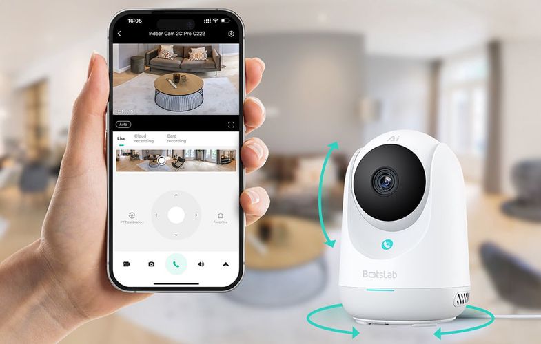 360° Indoor WiFi Camera Botslab 2C Pro C222 5MP 5G, Botslab C222