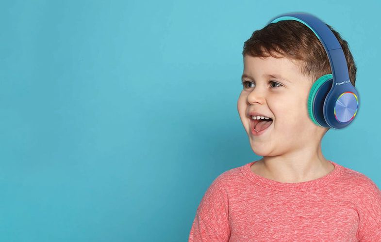 Wireless Headphones for kids PowerLocus PLED (navy&blue), PowerLocus pwl-pled-blue