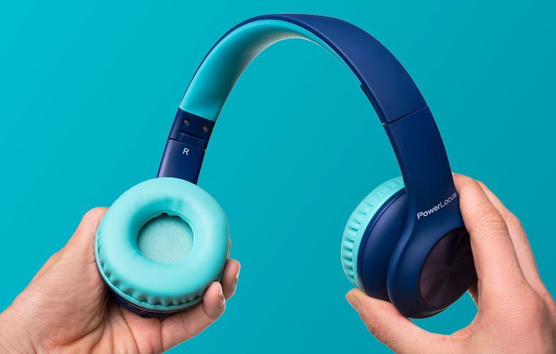 Wireless Headphones for kids PowerLocus PLED (navy&blue), PowerLocus pwl-pled-blue