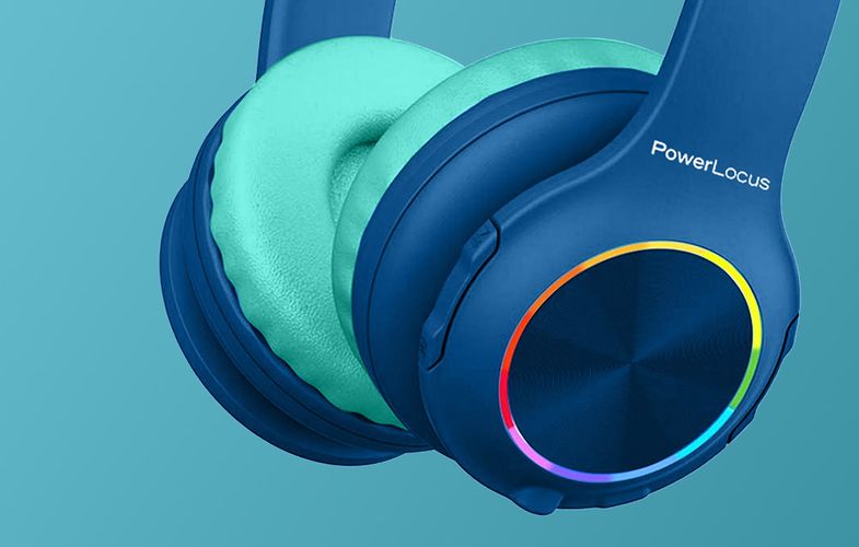 Wireless Headphones for kids PowerLocus PLED (navy&blue), PowerLocus pwl-pled-blue