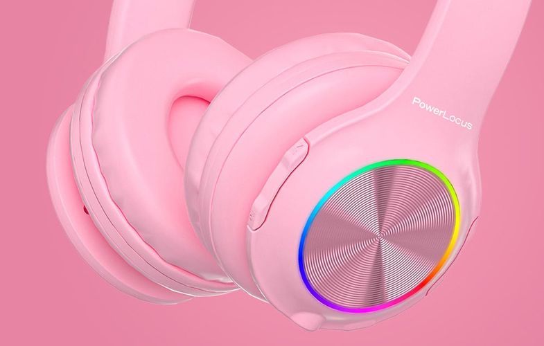 Wireless Headphones for kids PowerLocus PLED (pink), PowerLocus pwl-pled-pink