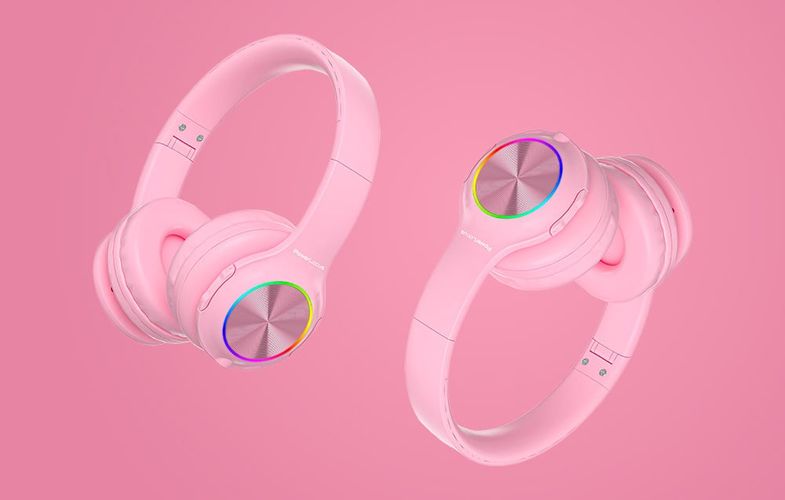 Wireless Headphones for kids PowerLocus PLED (pink), PowerLocus pwl-pled-pink