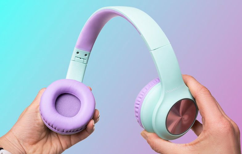 Wireless Headphones for kids PowerLocus PLED (blue&purple), PowerLocus pwl-pled-bluepurplet