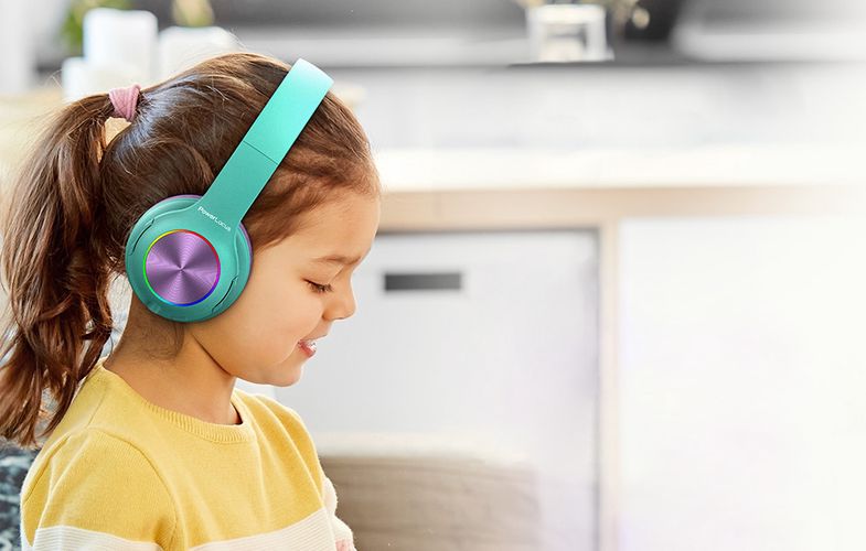 Wireless Headphones for kids PowerLocus PLED (blue&purple), PowerLocus pwl-pled-bluepurplet