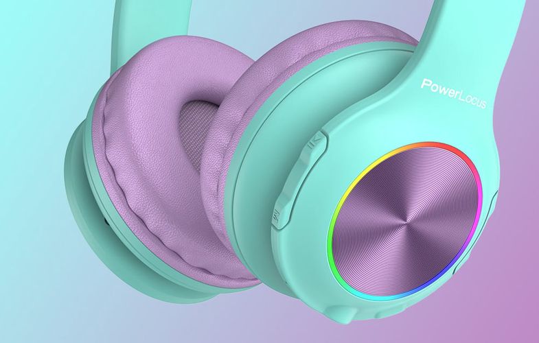 Wireless Headphones for kids PowerLocus PLED (blue&purple), PowerLocus pwl-pled-bluepurplet