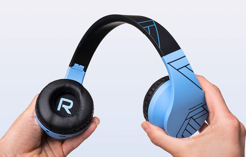 PowerLocus P1 wireless headphones for kids (blue-black), PowerLocus pwl-p1kids-blueblack