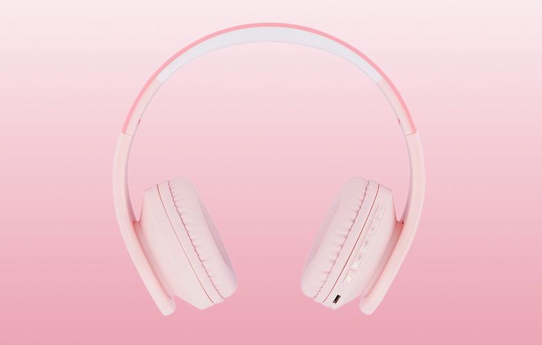 PowerLocus P1 wireless headphones for kids (pink), PowerLocus pwl-p1kids-pink