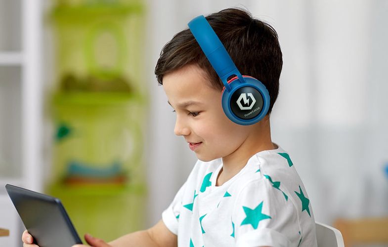 Wireless Headphones PowerLocus Buddy Kids (Navy Red), PowerLocus pwl-buddy-redbluenoe