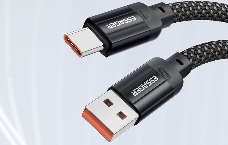 USB to USB-C cable, Essager, EXCT-YS01-P, 100W, 1m (black), Essager EXCT-YS01-P