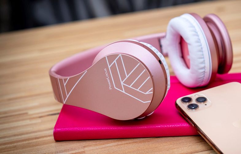 PowerLocus P1 LC wireless headphones (rose gold), PowerLocus pwl-p1-rosegoldlines