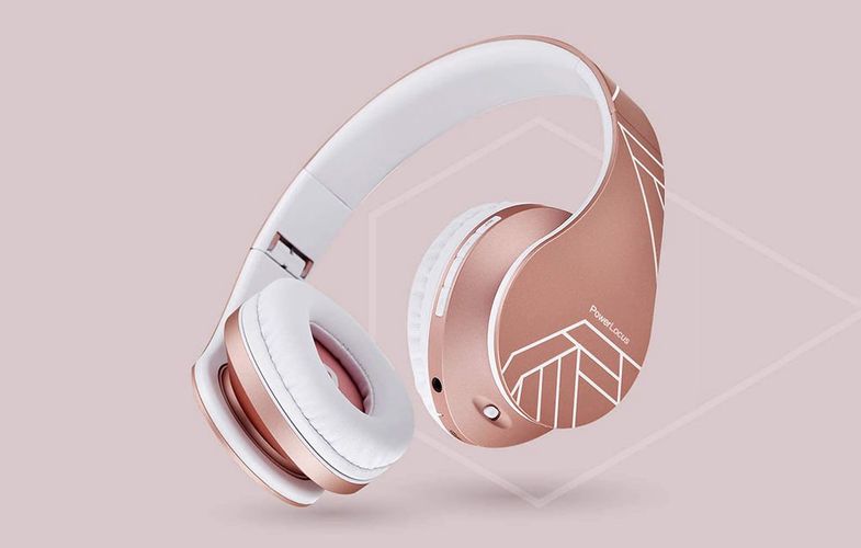 Wireless Headphones PowerLocus P2 (rose gold), PowerLocus pwl-p2-rosegoldlines