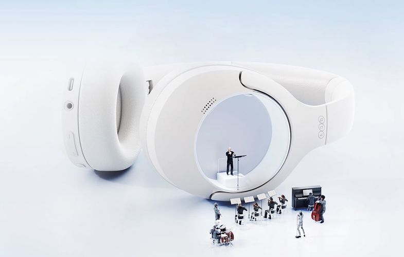 Wireless Headphones QCY H3 lite, ANC (white), QCY H3 Lite white