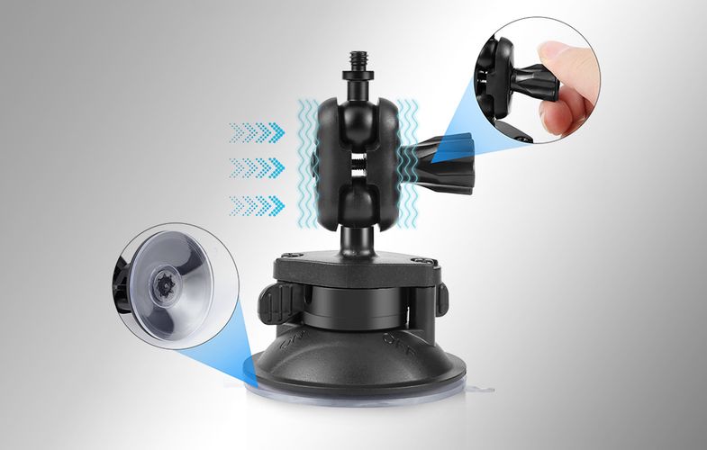 1/4 inch Magic Arm Suction Cup Mount PULUZ (Black) (PU544B), Puluz PU544B