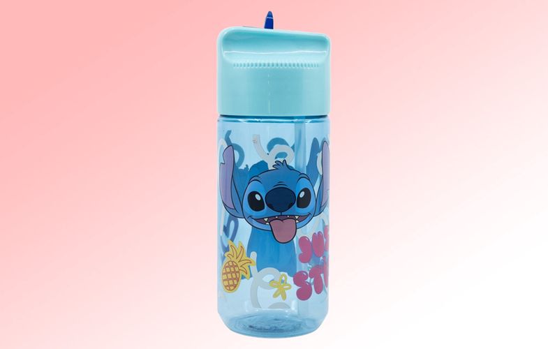 Water bottle with Straw for Kids STOR 75036 430 ml Stitch Palms (blue), Stor 75036