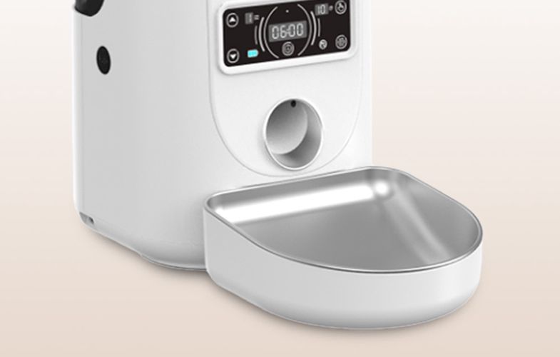Dogness F17 4L smart food dispenser with stainless steel bowl (white), Dogness F17 Stainless