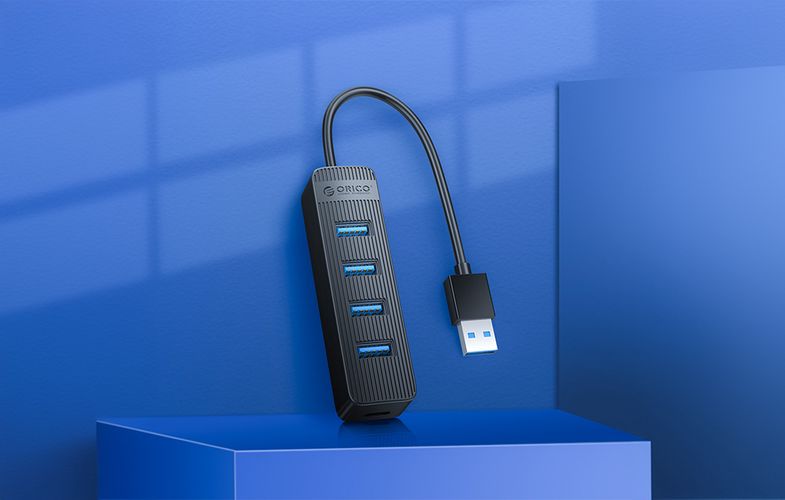 Orico TWU3 USB to 4x USB 3.0 Hub Adapter (black), Orico TWU3-4A-BK-EP-IP