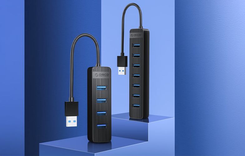 Orico TWU3 USB to 4x USB 3.0 Hub Adapter (black), Orico TWU3-4A-BK-EP-IP