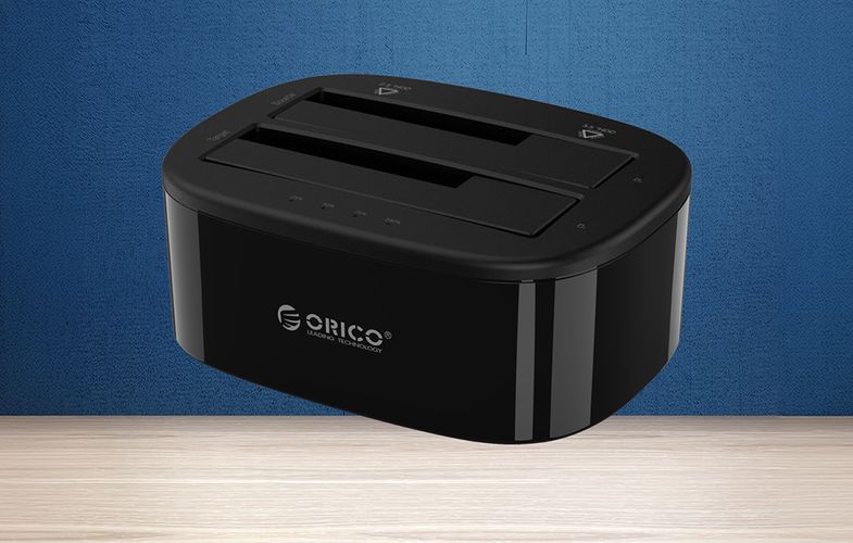 Orico docking station for 2.5" / 3.5" HDD / SSD, 5Gbps, USB-C to USB-C/A with cloning function (black), Orico 6228US3-C-EU-BK-BPIP