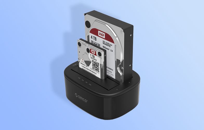 Orico docking station for 2.5" / 3.5" HDD / SSD, 5Gbps, USB-C to USB-C/A with cloning function (black), Orico 6228US3-C-EU-BK-BPIP