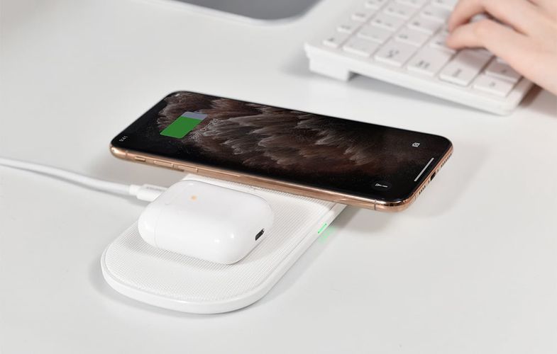 Choetech T535 dual fast wireless charger (white), Choetech T535-S