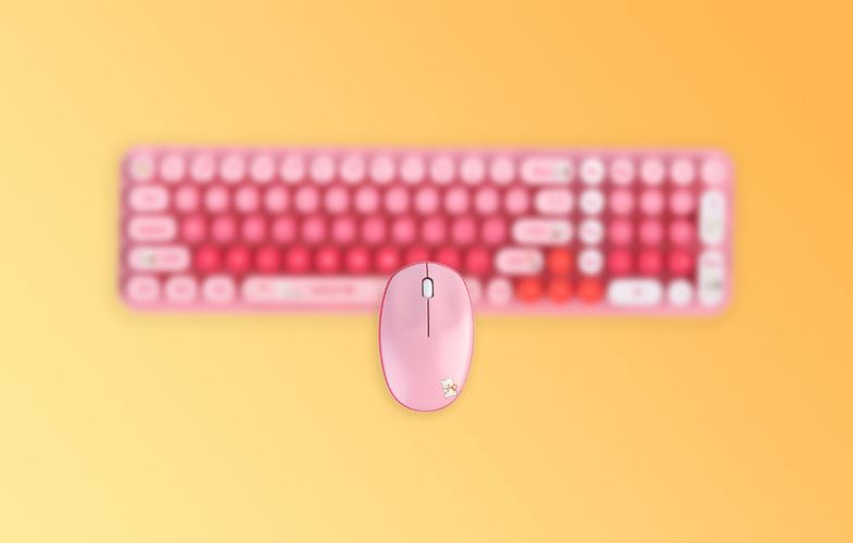 MOFII Baby Bear Wireless Keyboard + Mouse Set (pink), MOFII SMK-682M8AG Pink