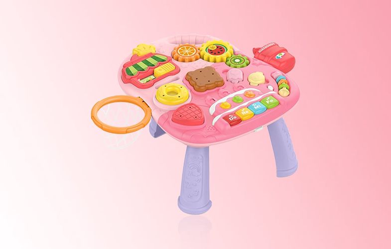 Interactive educational 4-in-1 table (pink) Huanger HE0817, Huanger HE0817