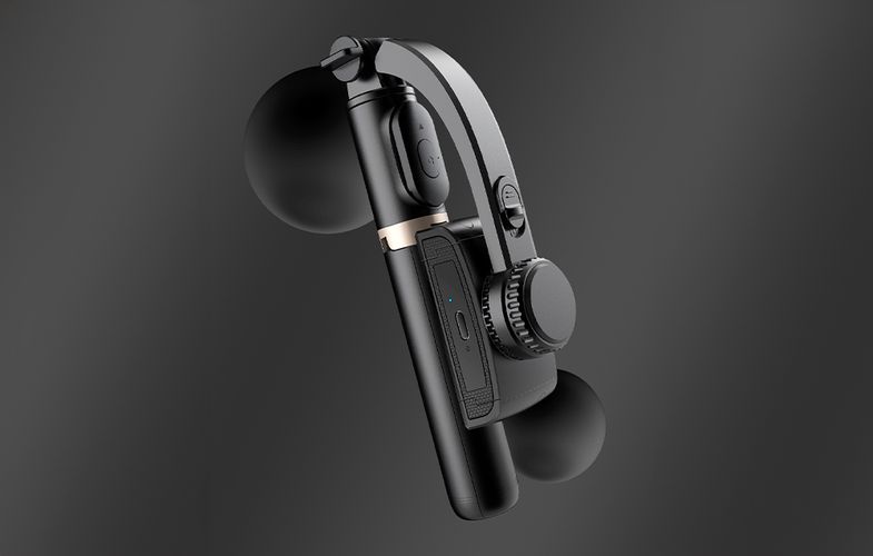 Gimbal/stand with light APEXEL Q08d (black), APEXEL Q08d