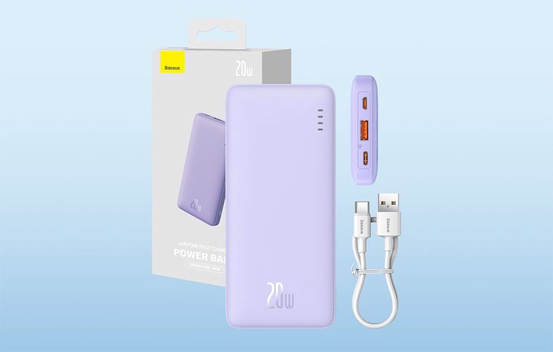 Baseus Airpow 10000mAh 20W Powerbank (purple), Baseus P10022801513-00