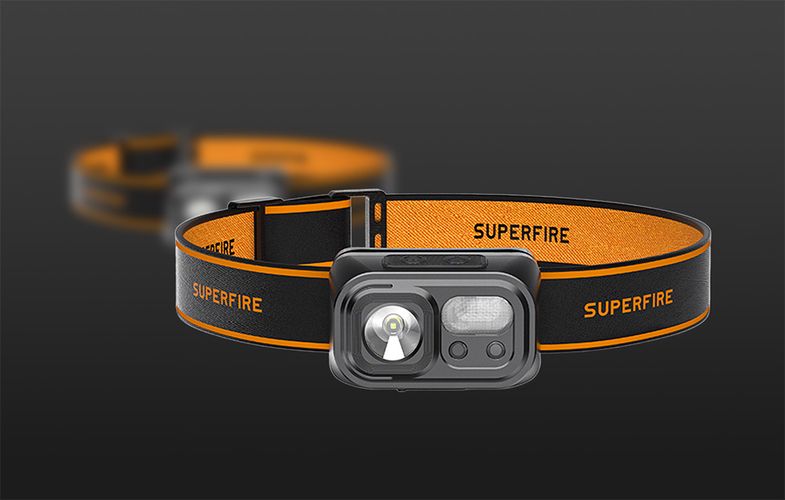 Superfire HL23-S headlamp flashlight, 350lm, USB-C, Superfire HL23-S