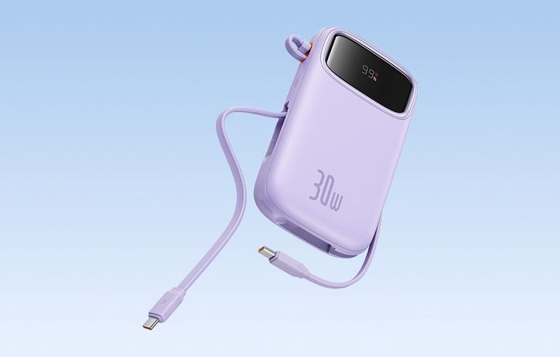 Baseus QPow 2 10000mAh 30W 2xUSB-C powerbank (purple), Baseus P10055008513-00