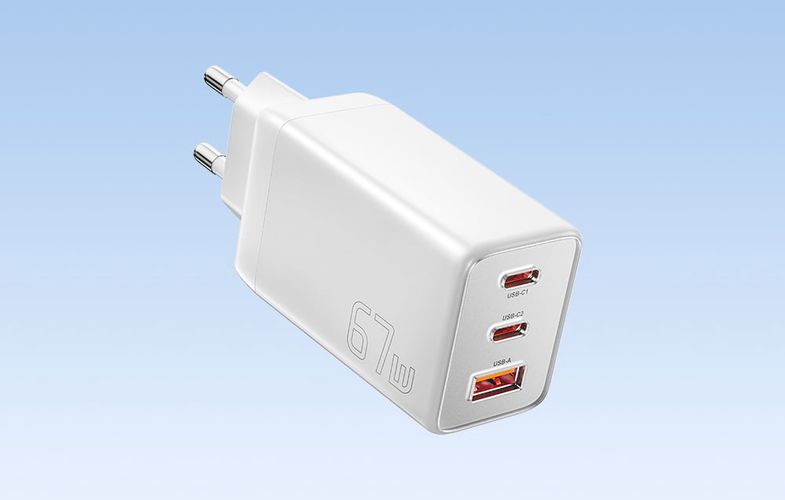 Essager ECTAC-KSB02-Z GaN 67W 2C+A Charger (white), Essager ECTAC-KSB02-Z