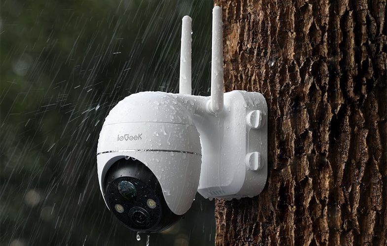 Wireless 3MP WiFi outdoor camera ieGeek ZS-GX1S white 5200mAh, ieGeek ZS-GX1S White