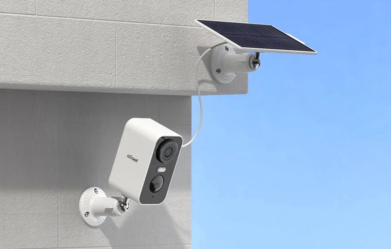 Wireless 3MP WiFi outdoor camera ieGeek ZS-GX3S white with solar panel, ieGeek ZS-GX3S White