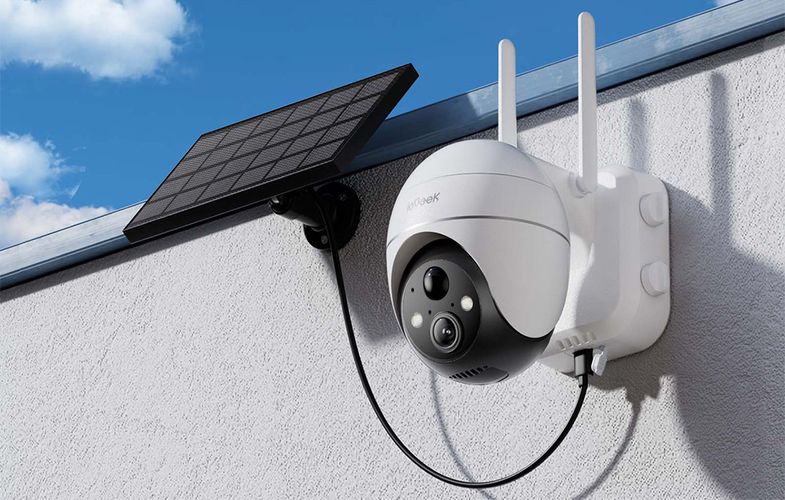 Wireless 5MP WiFi outdoor camera ieGeek ZS-GX4S white with solar panel, ieGeek ZS-GX4S White