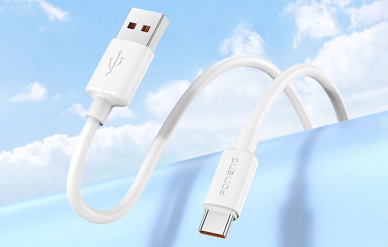 USB-A to USB-C cable Foneng X108 3A, 1m (white), Foneng X108 Type-C