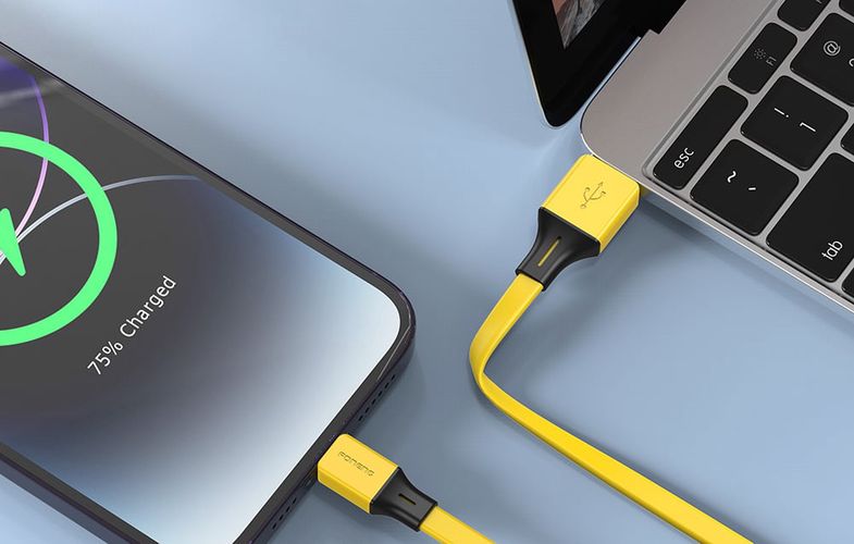 Foneng X96 USB-A to USB-C cable 2.4A, 1m (yellow), Foneng X96 Type-C